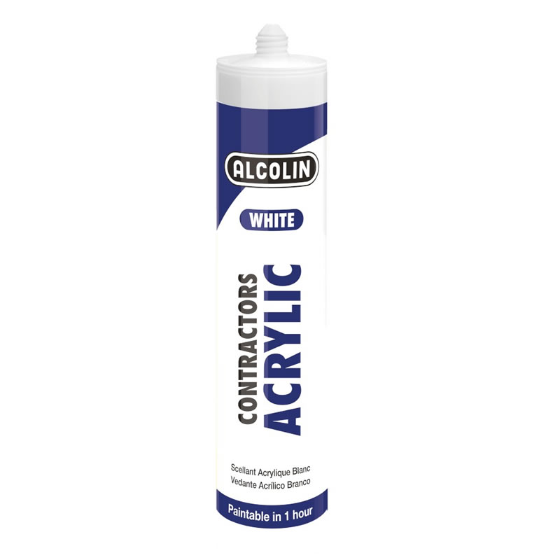 SEALANT - ALCOLIN CONTRACTORS ACRYLIC WHITE 260ML